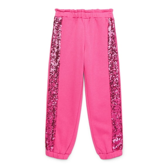 365 Kids from Garanimals Girls Sequin Joggers, Sizes 4-10