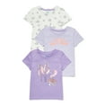 thumbnail image 1 of 365 Kids from Garanimals Girls Short Sleeve T-Shirts, 3-Pack, Sizes 4-10, 1 of 4