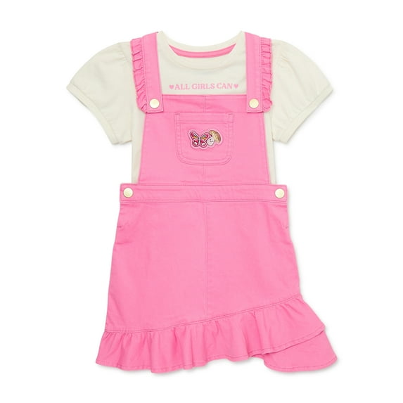 365 Kids from Garanimals Girls Skirtall Set, 2-Piece, Sizes 4-10
