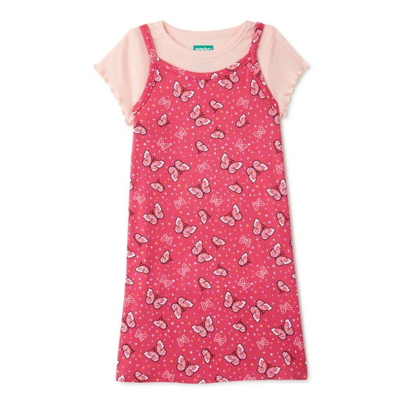 365 Kids from Garanimals Girls Slip Dress Set, 2-Piece, Sizes 4-10