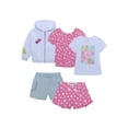 thumbnail image 1 of 365 Kids by Garanimals Girls Tee, Shorts and Hoodie Outfit Set, 5-Piece, Sizes 4-10, 1 of 6