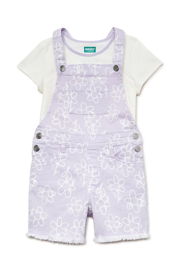 Girls Tee and Shortall Set, 2-Piece, Sizes 4-10