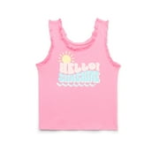 365 Kids from Garanimals Mini Ruffle Edge Tank Top, Sizes 4-10