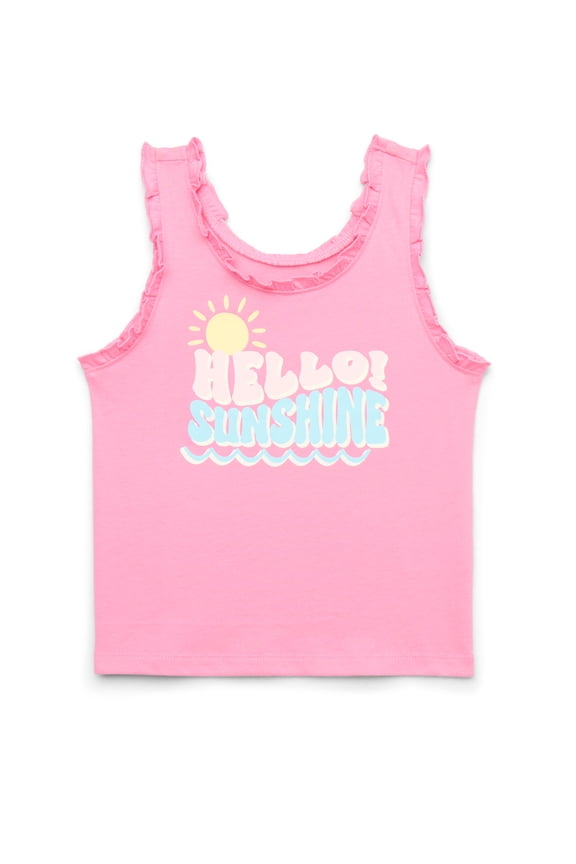 Mini Ruffle Edge Tank Top, Sizes 4-10