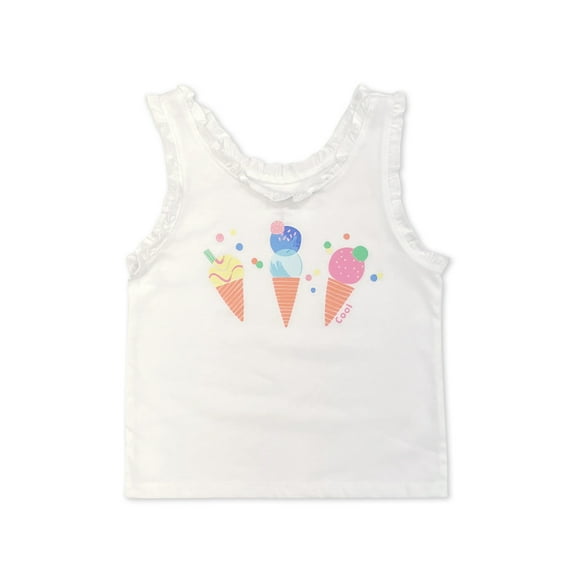 365 Kids by Garanimals Mini Ruffle Edge Tank Top, Sizes 4-10