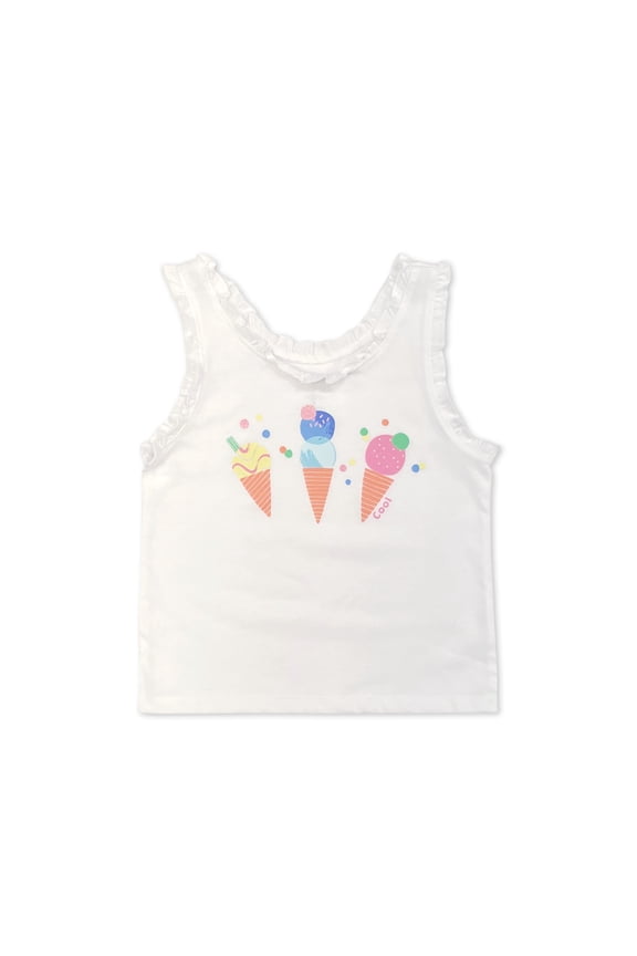 365 Kids by Garanimals Mini Ruffle Edge Tank Top, Sizes 4-10