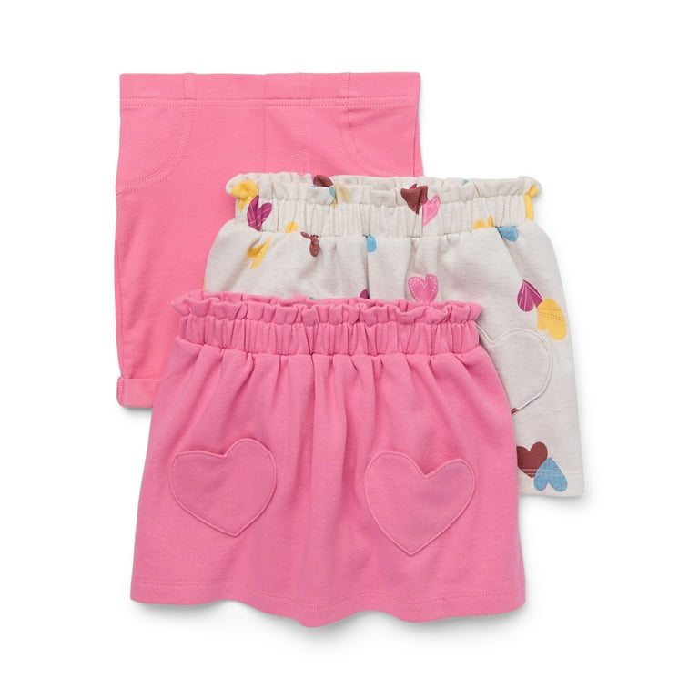 365 Kids from Garanimals Little Girls Scooter Skirt and Shorts 3 Pack Sizes 4 10 Walmart
