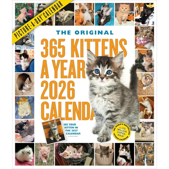 365 Kittens-A-Year Picture-A-Day(r) Wall Calendar 2026: The World's Favorite Kitten Calendar, (Paperback)