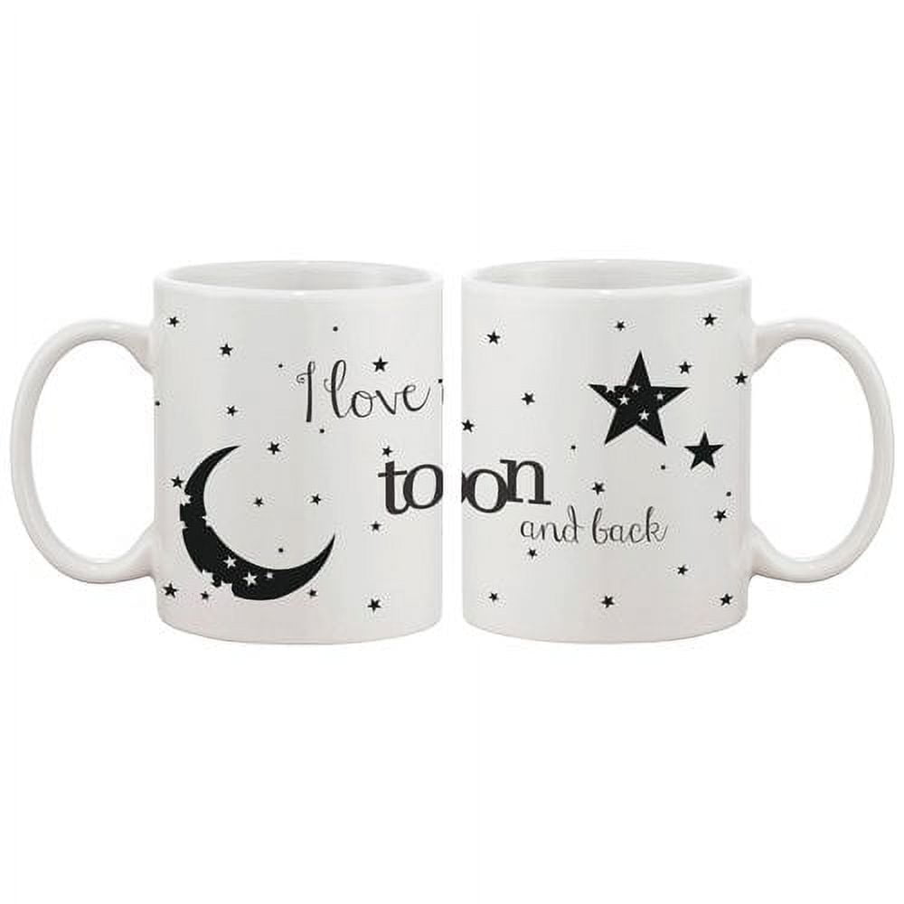 White Ceramic Valentine's Day Couple Mug Set