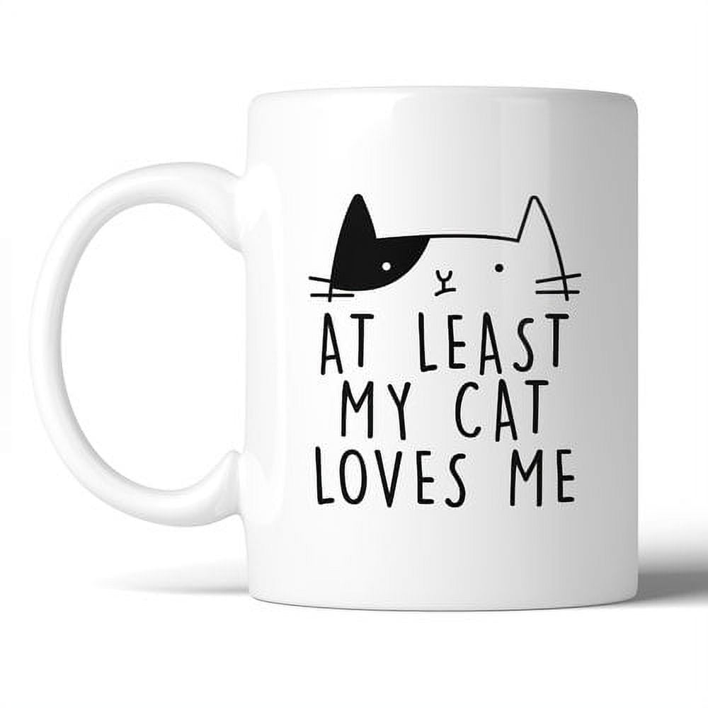 White Ceramic Cat Lover's Coffee Mug