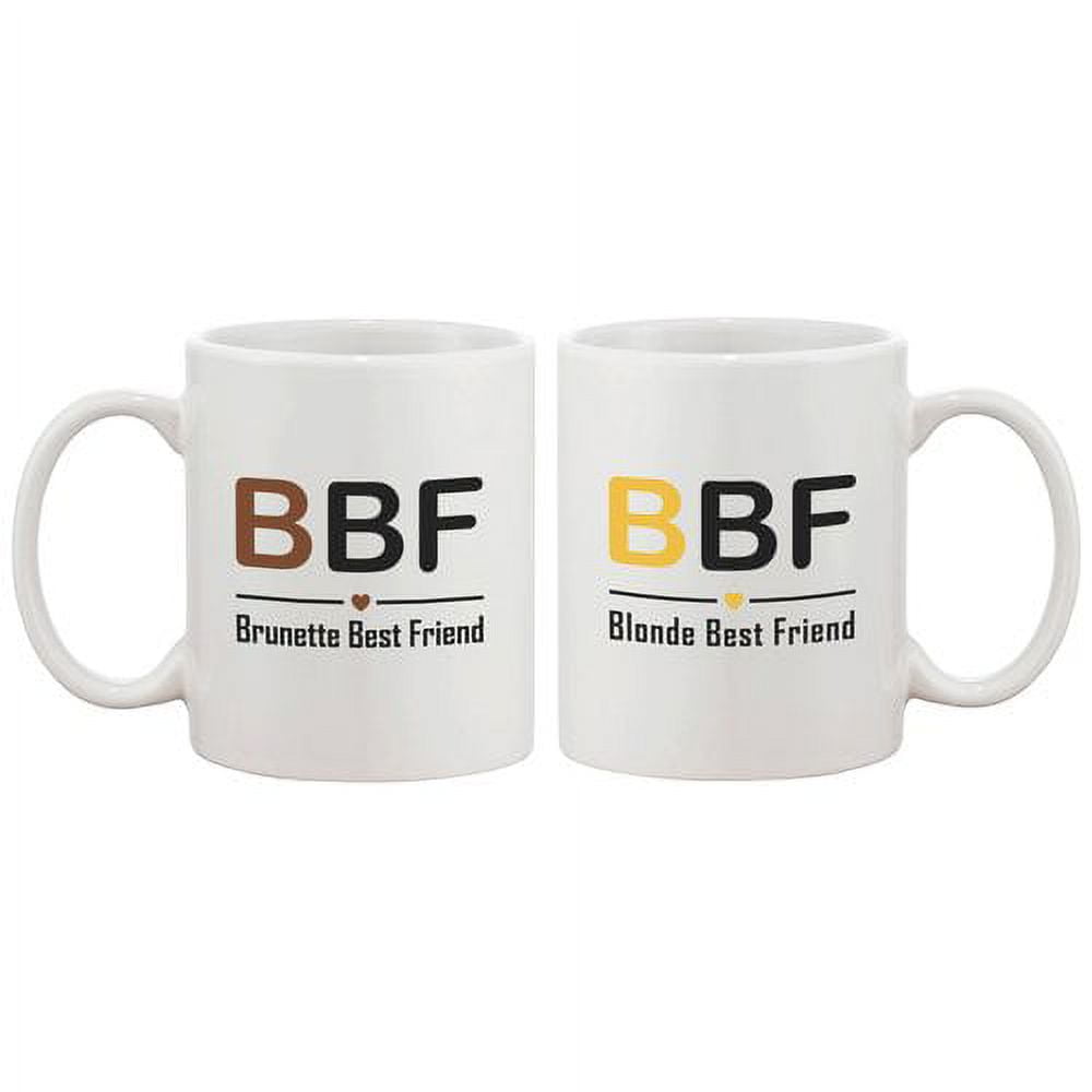 Mancuso Brunette Best Friend and Blonde Best Friend 2 Piece Coffee Mug Set