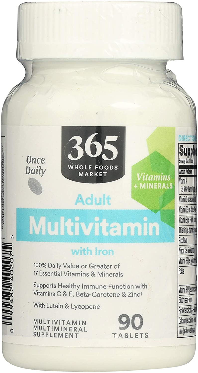 365 by Whole Foods Market Adult Multi Once Daily with Iron 90 Tablets