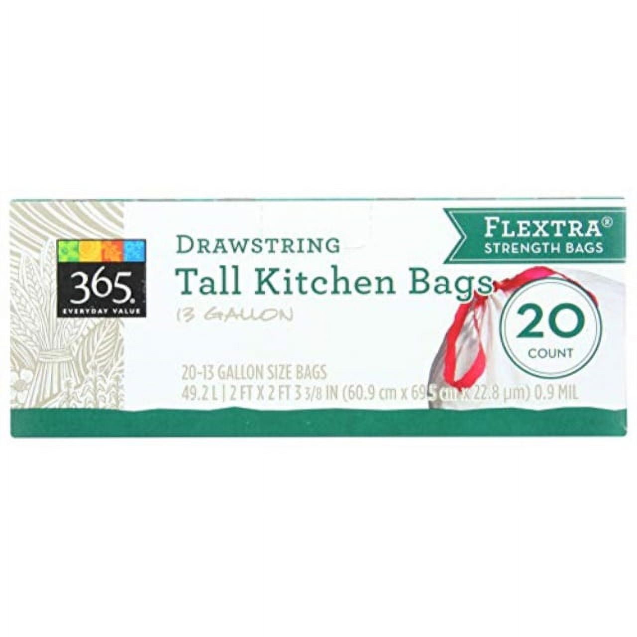   Basics Flextra Tall Kitchen Drawstring Trash