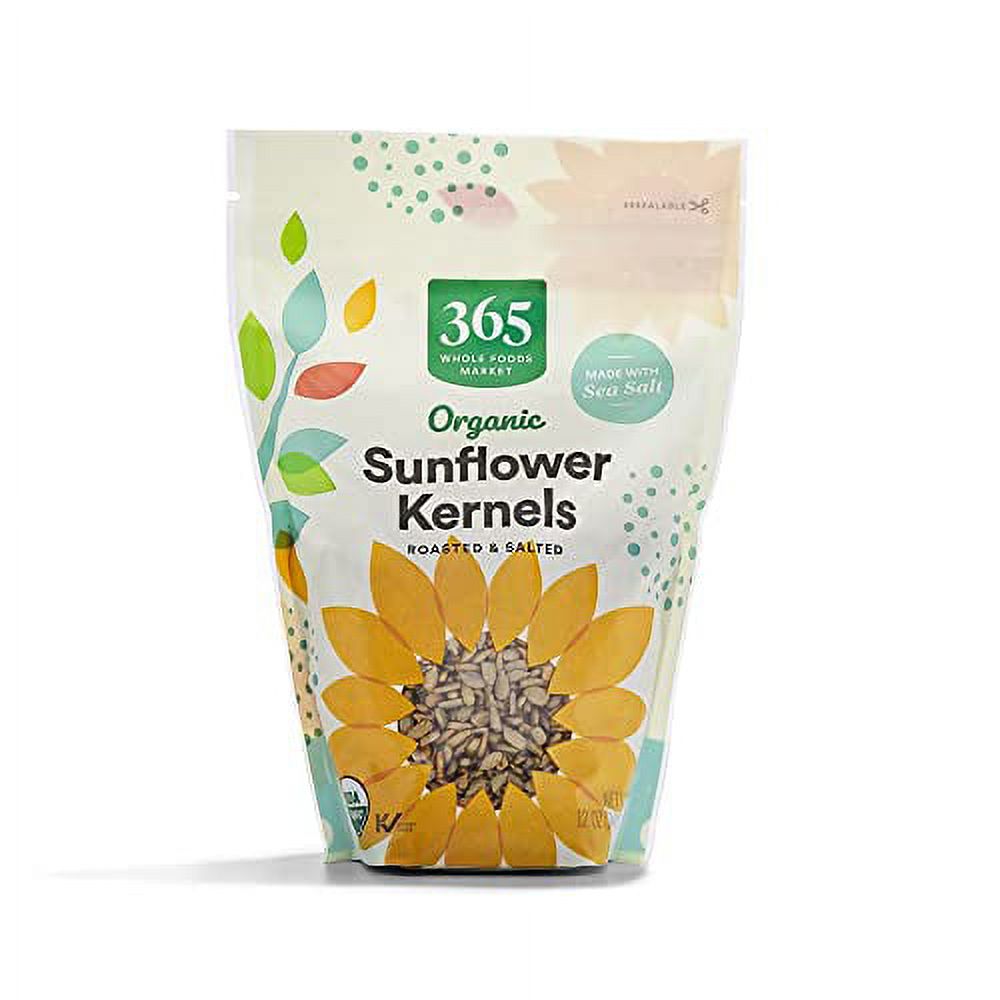 365 by Whole Foods Market, Organic Roasted Salted Sunflower Kernels, 12