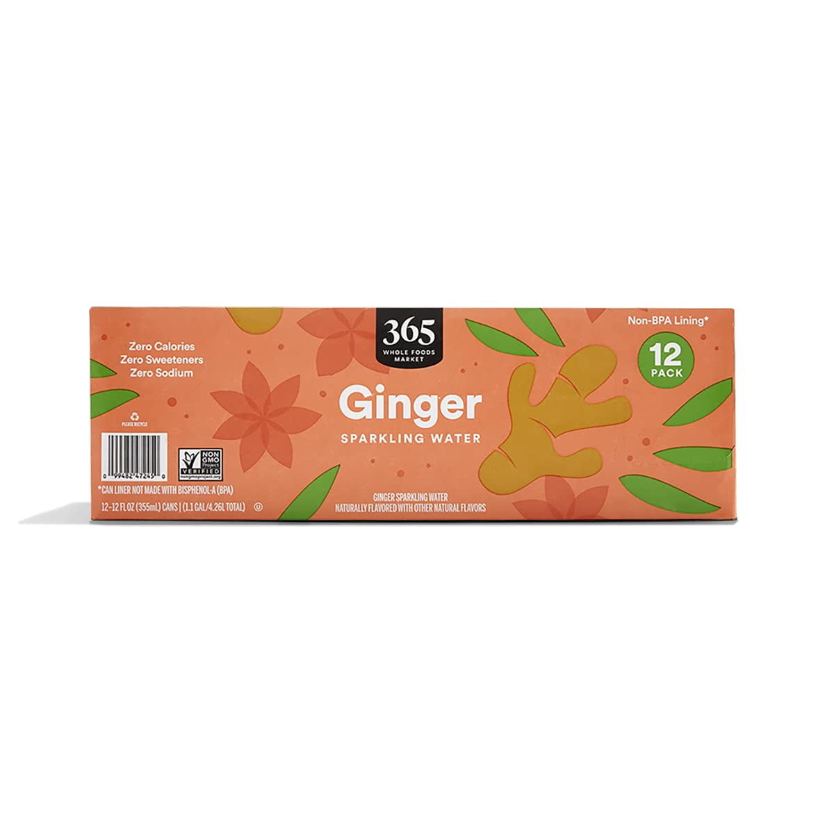 365 by Whole Foods Market, Sparkling SMRGinger Water 12Pk Cans, 12 FZ