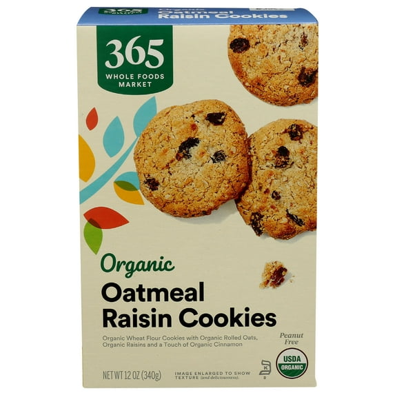 365 by Whole Foods Market, Cookie Oatmeal Raisin Organic, 12 Ounce