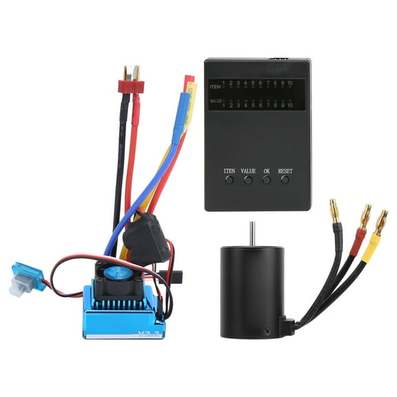 3650 2300KV Brushless Motor 45A Brushless ESC Program Card for 1:10 Car Model