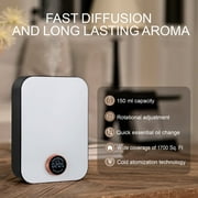 Rotating Waterless Essential Oil Diffuser, 150ml, 1700 sq ft Coverage, Black and White