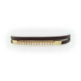 thumbnail image 1 of 366102G Double Layer Cubic Zirconia Brown Leather Wrap Bracelet in Sterling Silver, 1 of 1