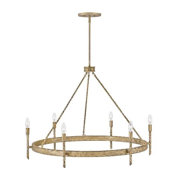 3678CPG Hinkley Lighting Tress - 6 Light Large Chandelier In Transitional Style-26 Inches Tall and 36.25 Inches Wide-Champagne Gold Finish