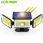368 LED Solar Lights Outdoor 3000LM Waterproof Motion Sensor Security Wall Lamp, 1 Pack
