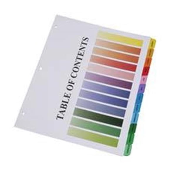 3683490 7530013683490 One-Step Letter Index Sheets Jan-Dec - Assorted Color
