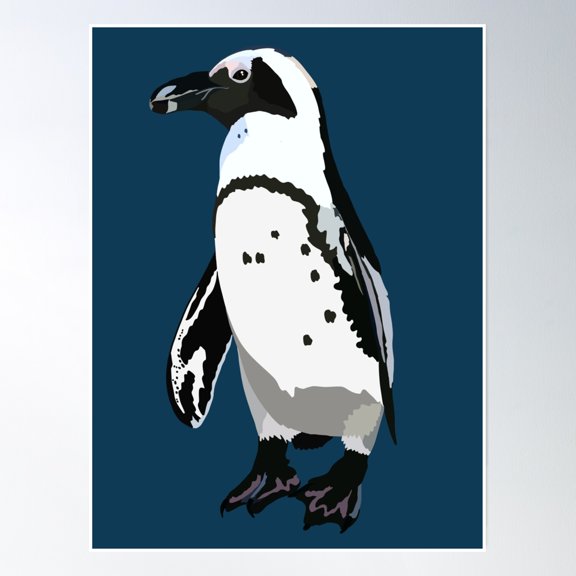 369 Prints A Is For African Penguin- No Framed, Vintage Wall Art, Trendy Retro Print, Room Decor, Wall Art UNFRAMED, 24x36