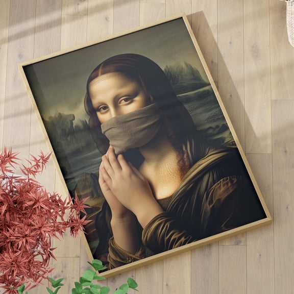 369 Prints Altered Bathroom Wall Art Print Or , Mona Lisa Meme Type Art, Eclectic Prank Bathroom Print, Hilarious Prank Gift Poster UNFRAMED, 8x12