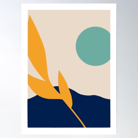 369 Prints Art Deco - Mid Century Modern - Minimalist Painting - Cool Tones- No Framed, Vintage Wall Art, Trendy Retro Print, Room Decor, Wall Art UNFRAMED, 12x18