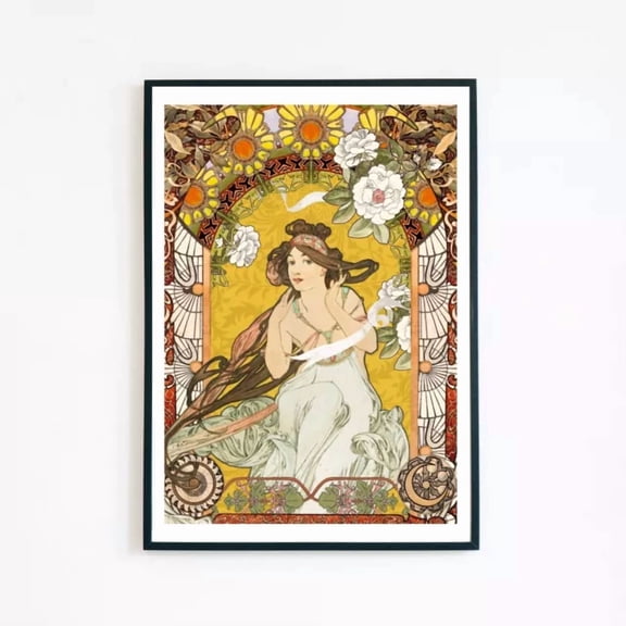 369 Prints Art Nouveau 1920'S Vintage Style Women Illustration Decor Retro Wall Print - No Framed, Vintage Wall Art, Trendy Retro Print, Room Decor, Wall Art UNFRAMED, 8x12