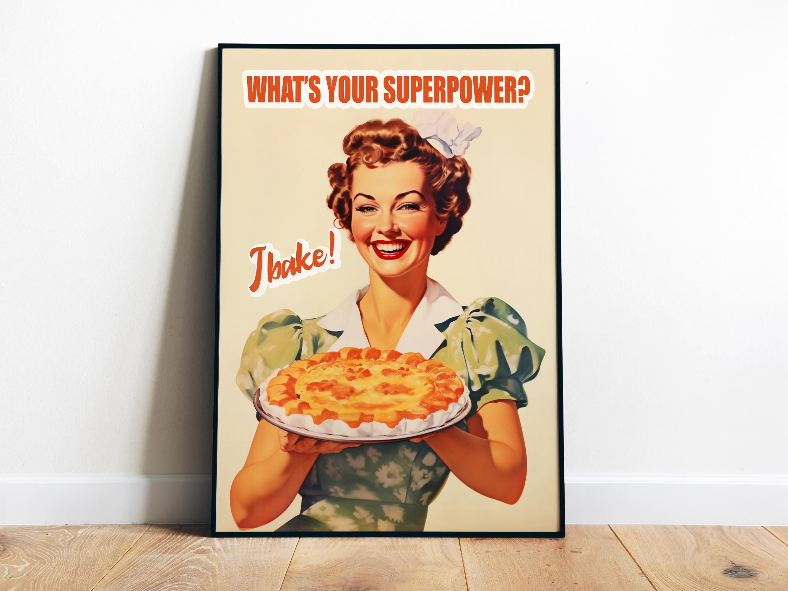 369 Prints Baking Art Print Cake Art Print Retro Kitchen Wall Art Baker ...