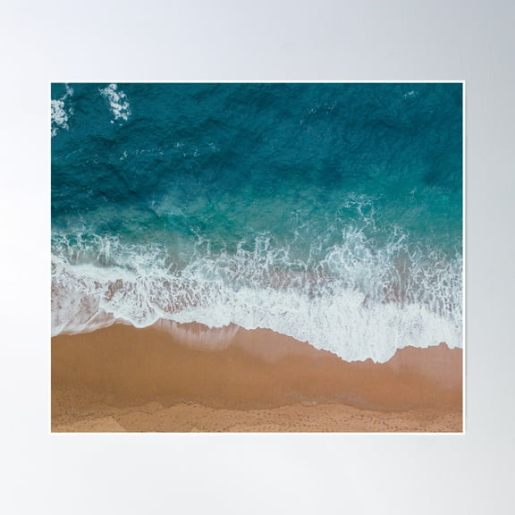 369 Prints Beach Bum Life: Sandy Toes And Ocean Waves- No Framed, Vintage Wall Art, Trendy Retro Print, Room Decor, Wall Art UNFRAMED, 8x12