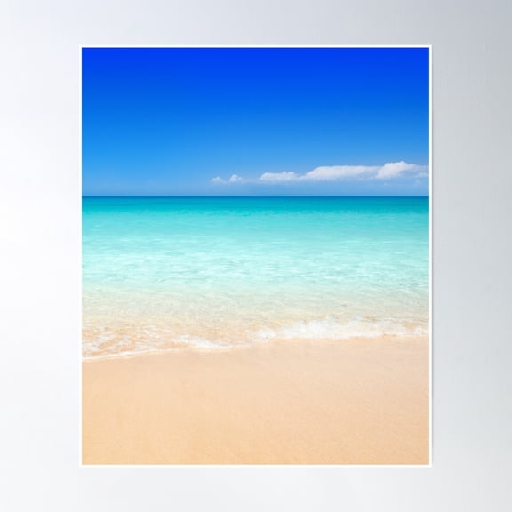 369 Prints Beach, Sea, Sand, Sun, Clouds, Summer- No Framed, Vintage Wall Art, Trendy Retro Print, Room Decor, Wall Art UNFRAMED, 12x18