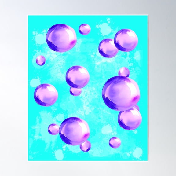 369 Prints Bubbles- No Framed, Vintage Wall Art, Trendy Retro Print, Room Decor, Wall Art UNFRAMED, 24x36