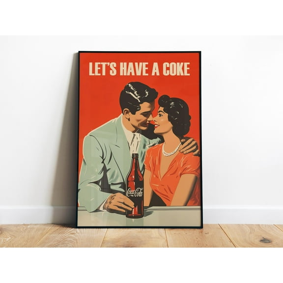 369 Prints Coca Cola Poster Retro Kitchen Wall Art Prints Retro Poster Cola Bottle Print Poster Bar Soda Wall Art UNFRAMED, 8x12