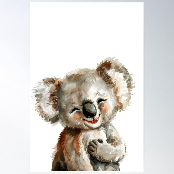 369 Prints Cozy Koala Nursery Zoo Animals- No Framed, Vintage Wall Art, Trendy Retro Print, Room Decor, Wall Art UNFRAMED, 8x12