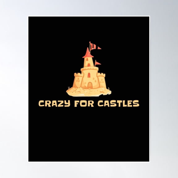 369 Prints Crazy For Castles- No Framed, Vintage Wall Art, Trendy Retro Print, Room Decor, Wall Art UNFRAMED, 8x12