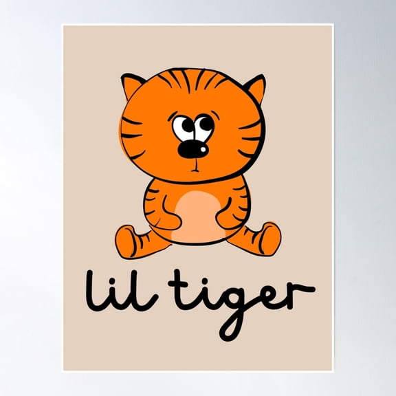 369 Prints Cute Little Tiger Roar Lil Tiger- No Framed, Vintage Wall Art, Trendy Retro Print, Room Decor, Wall Art, Poster Only