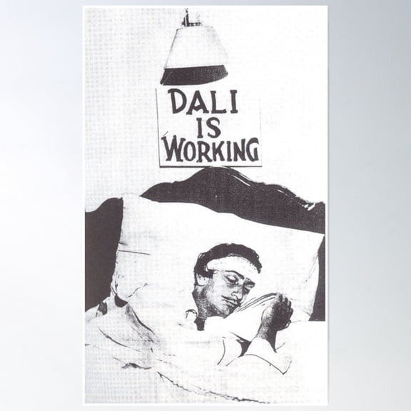 369 Prints Dali Is Working / Sleeping- No Framed, Vintage Wall Art, Trendy Retro Print, Room Decor, Wall Art UNFRAMED, 12x18