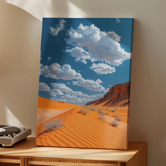 369 Prints Desert Dunes Blue Sky Nature Landscape Art Print Sand Dunes Art Print, Warm Summer Wall Decor, Sand Landscape Poster UNFRAMED, 24x36