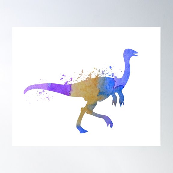 369 Prints Dinosaur - Gallimimus- No Framed, Vintage Wall Art, Trendy Retro Print, Room Decor, Wall Art UNFRAMED, 24x36