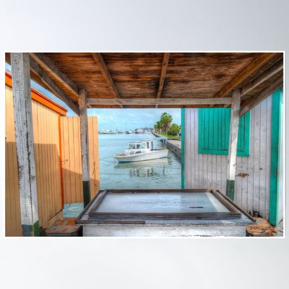 369 Prints The Domino Table At Potter'S Cay In Nassau, The Bahamas- No Framed, Vintage Wall Art, Trendy Retro Print, Room Decor, Wall Art UNFRAMED, 12x18