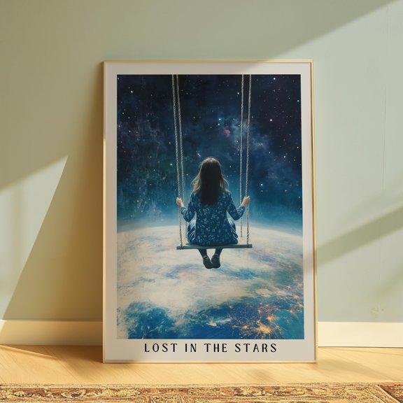 369 Prints Dreamy Surreal Space Art Print For Wall Decor Printable Space Poster Girly Wall Art Surreal Poster Retro Space Art Cosmos Poster Printable UNFRAMED, 16x24