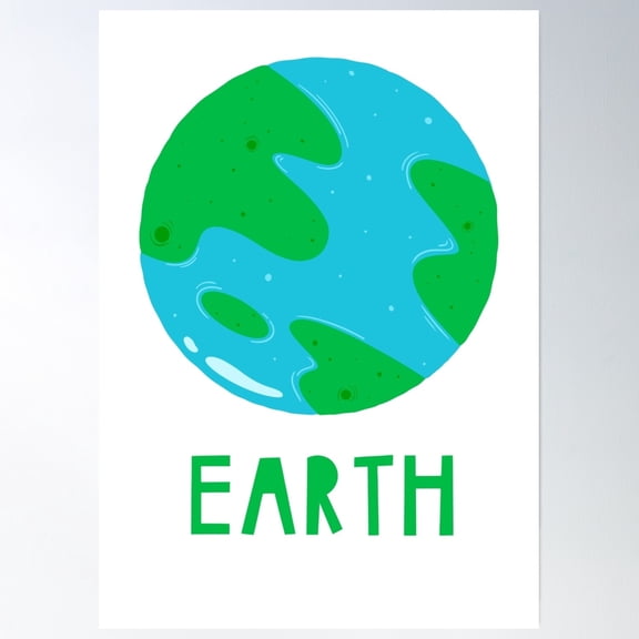 369 Prints Earth Planet- No Framed, Vintage Wall Art, Trendy Retro Print, Room Decor, Wall Art UNFRAMED, 24x36