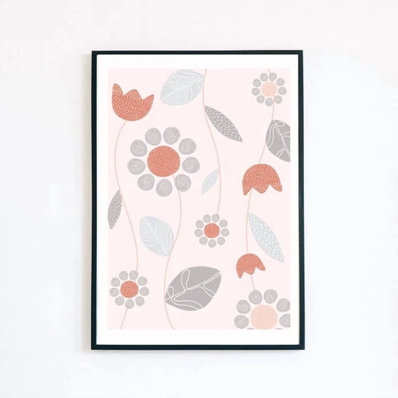 369 Prints Geometric Flowers Shapes Abstract Botanical Boho- No Framed, Vintage Wall Art, Trendy Retro Print, Room Decor, Wall Art UNFRAMED, 8x12