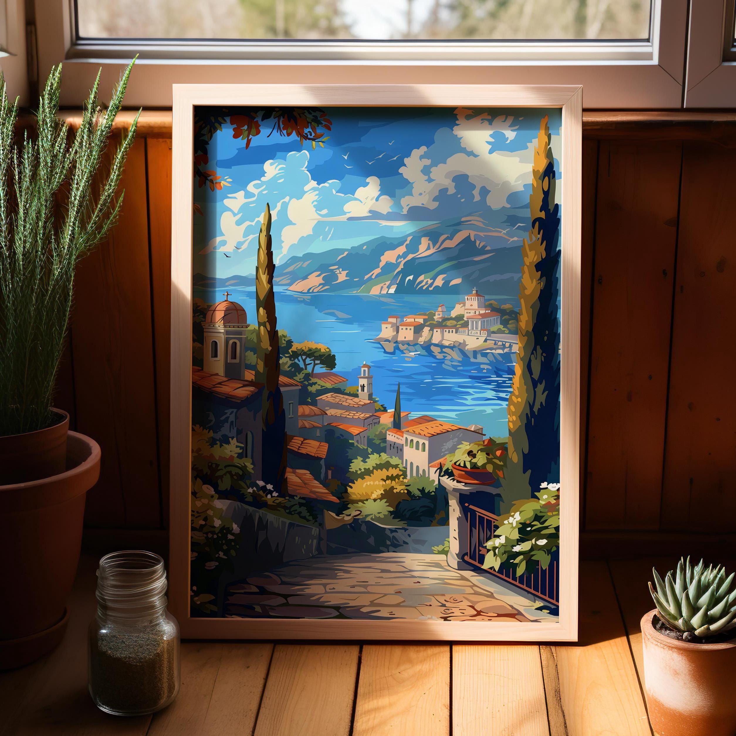 369 Prints Greek Coastal Wall Art Poster Mediterranean Coastal Art ...