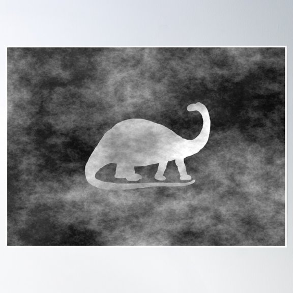 369 Prints Grunge Dinosaur- No Framed, Vintage Wall Art, Trendy Retro Print, Room Decor, Wall Art UNFRAMED, 16x24