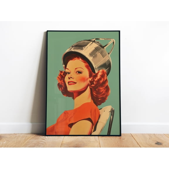369 Prints Hair Salon Wall Art Printable Salon Poster Hairdresser Wall Art Retro Print Beauty Salon Art Retro Wash And Go Print Prints UNFRAMED, 12x18
