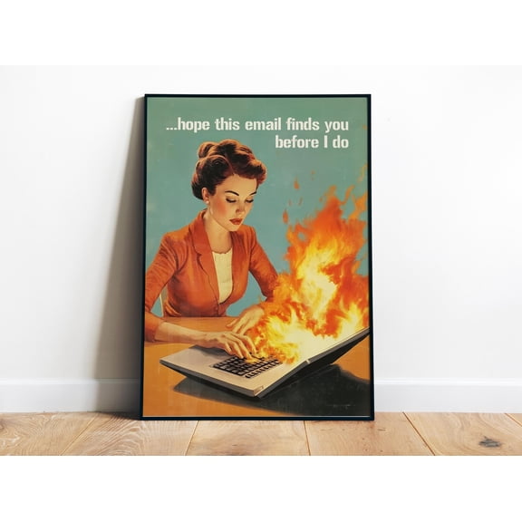 369 Prints I Hope This Email Finds You Office Quotes Wall Art Printable Print Home Office Art Cute Work Poster Cubicle Decor UNFRAMED, 8x12