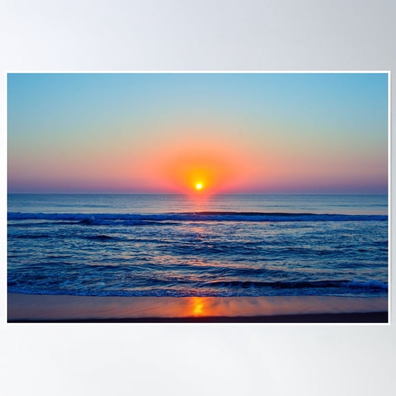 369 Prints Kill Devil Sunrise- No Framed, Vintage Wall Art, Trendy Retro Print, Room Decor, Wall Art UNFRAMED, 16x24